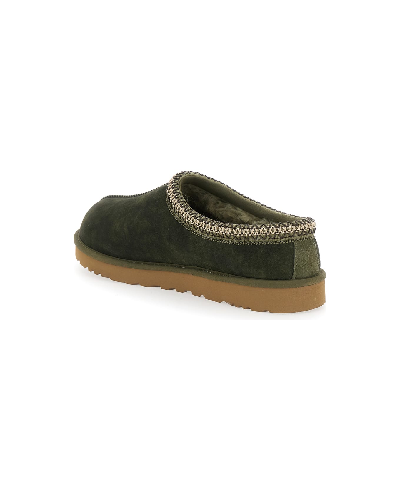 UGG 'tasman' Green Mules With Shearling Lining In Suede Man - Green
