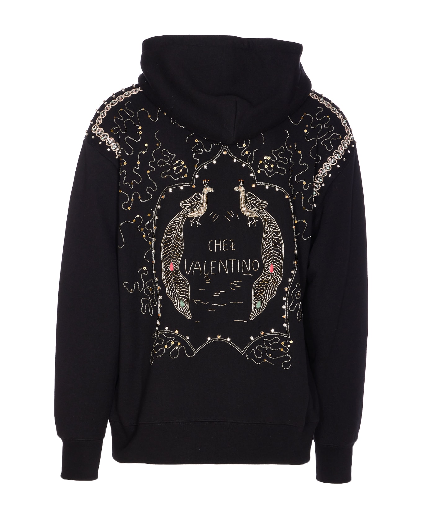 Valentino Garavani Chez Valentino Logo Hoodie - Black