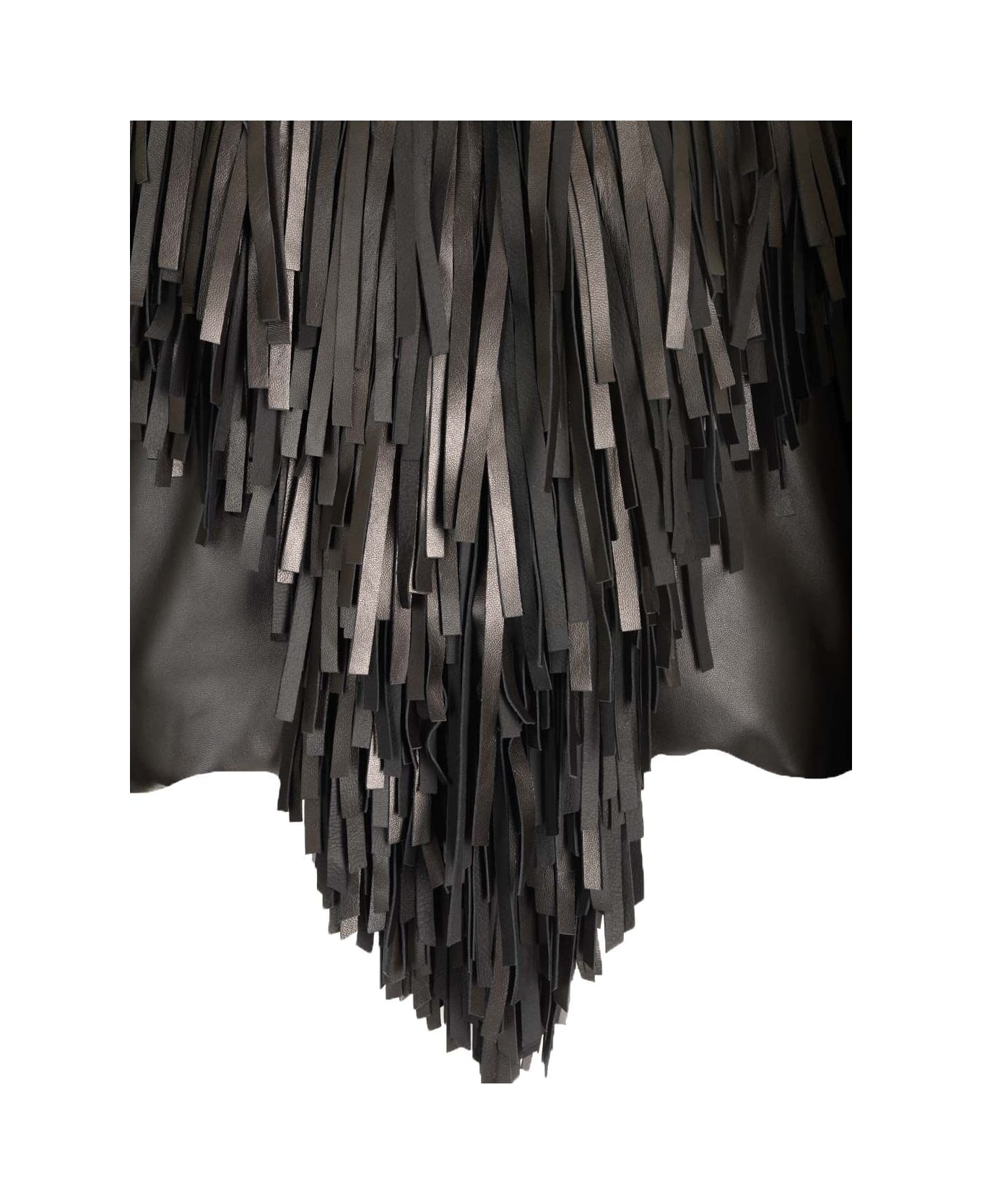 Alaia Fringed Bomber Jacket - Black