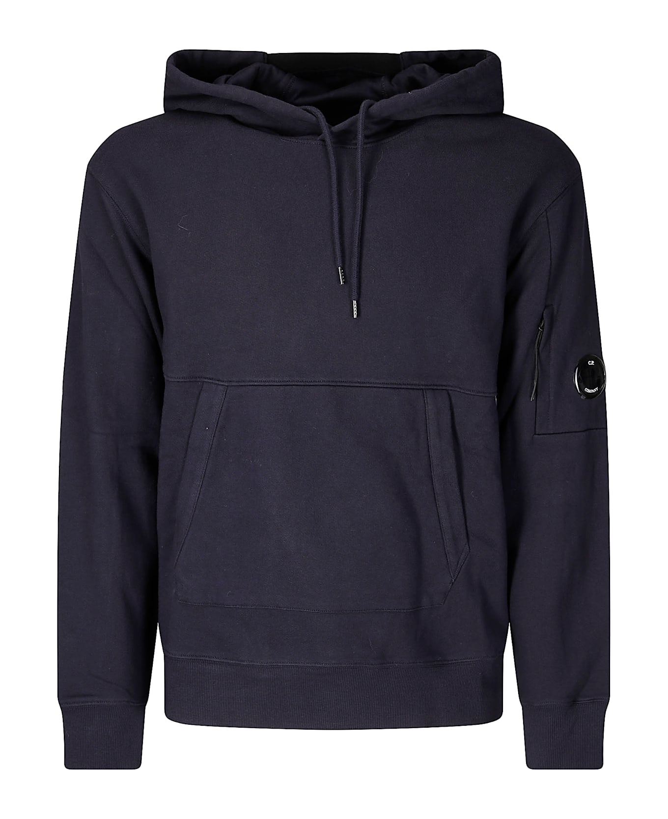 C.P. Company Diagonal Raised Fleece Hooded Sweatshirt - TOTAL ECLIPSE