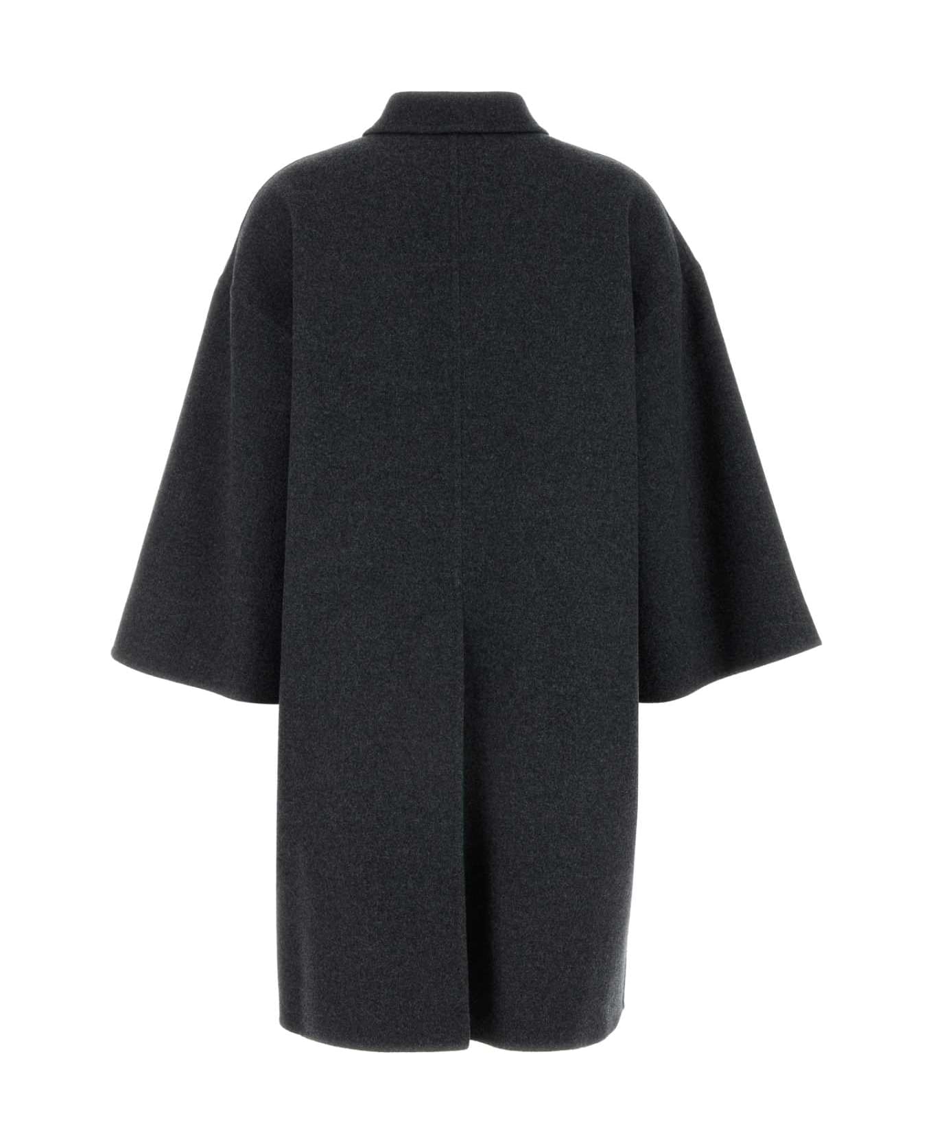 Gucci Dark Grey Wool Blend Coat - GREYMELANGEMIX