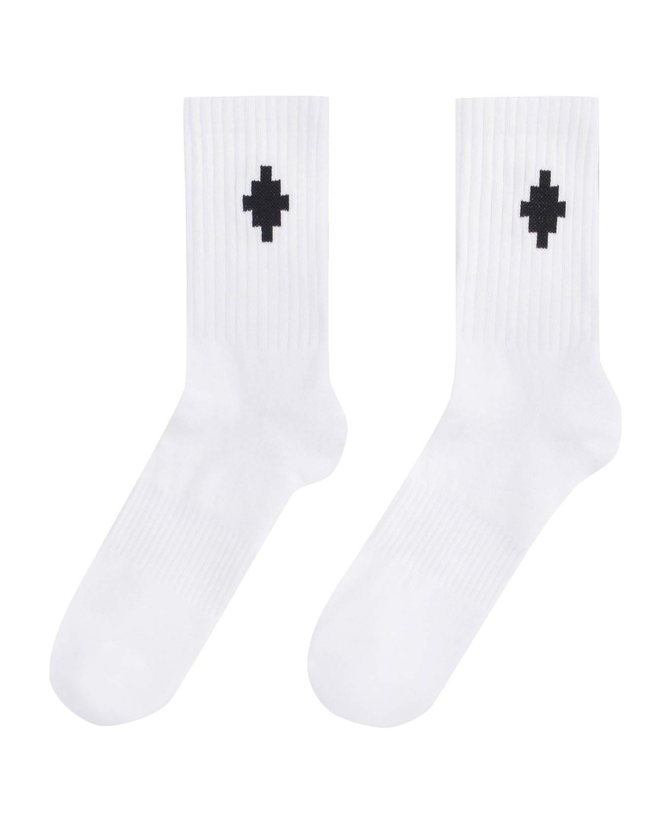 Marcelo Burlon Cotton Socks With Logo - White 靴下