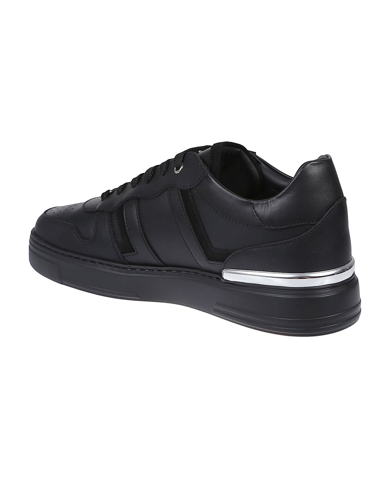 Philipp Plein Mix Cut Studs Low Top Sneakers - Black/black