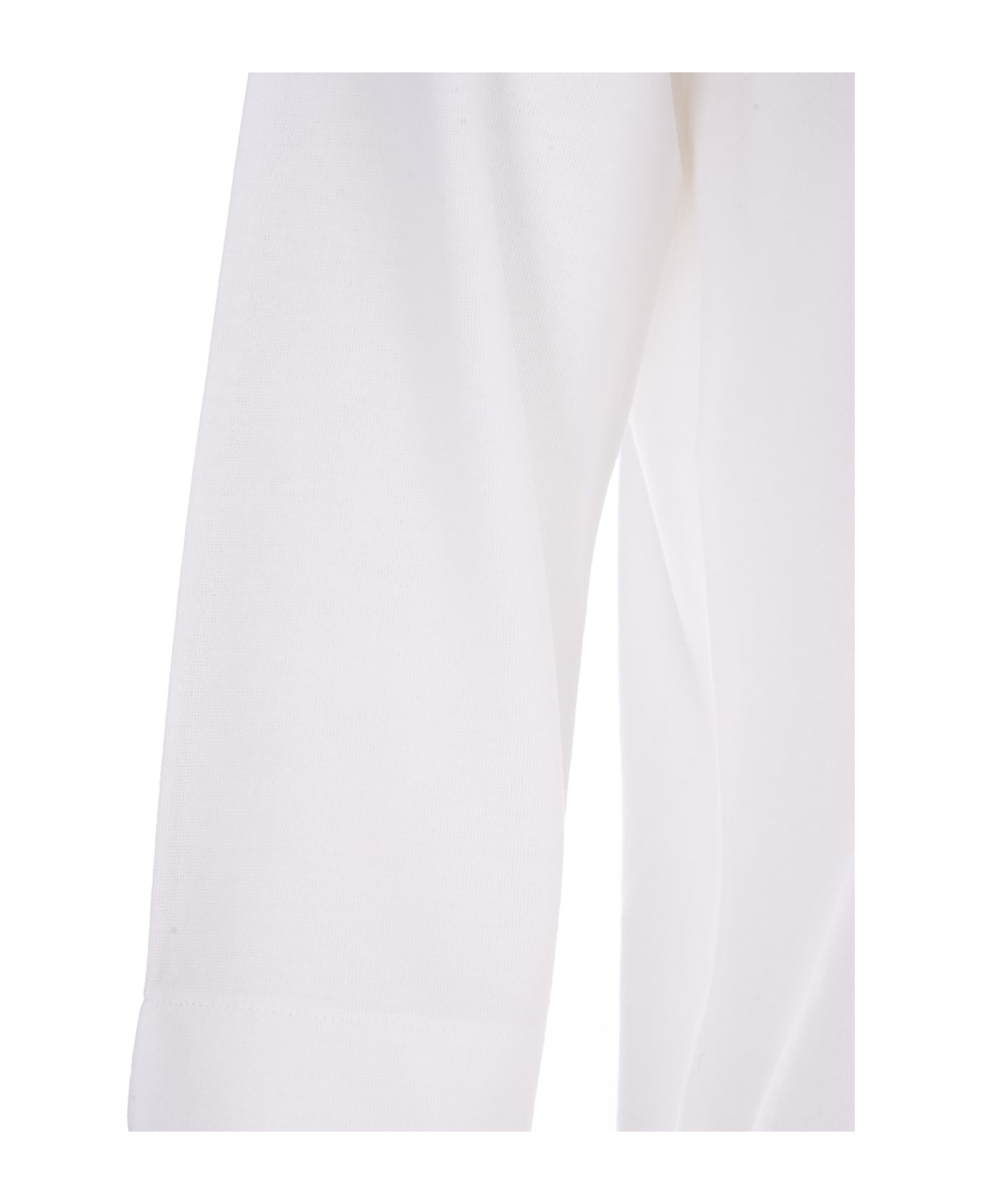 Zanone White Sweater With 3/4 Sleeve - Bianco