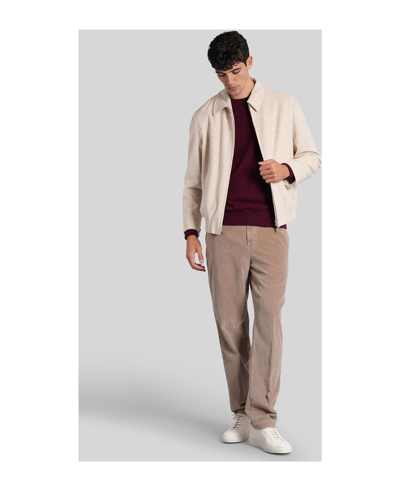 Ballantyne Knitwear In Bordeaux Wool - bordeaux