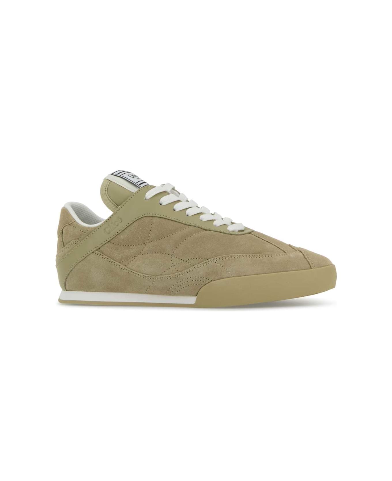 Chloé Dove Grey Suede Chloã¨ Kick Sneakers - PALEKHAKI