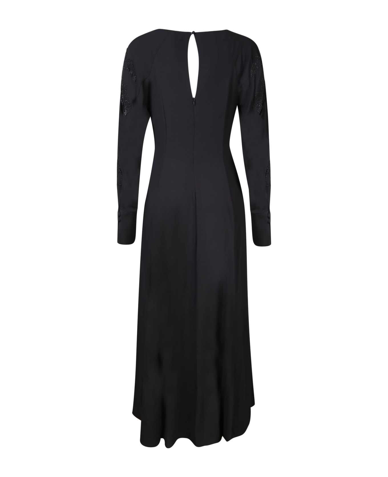 Paul Smith Black Viscose Midi Dress - Black