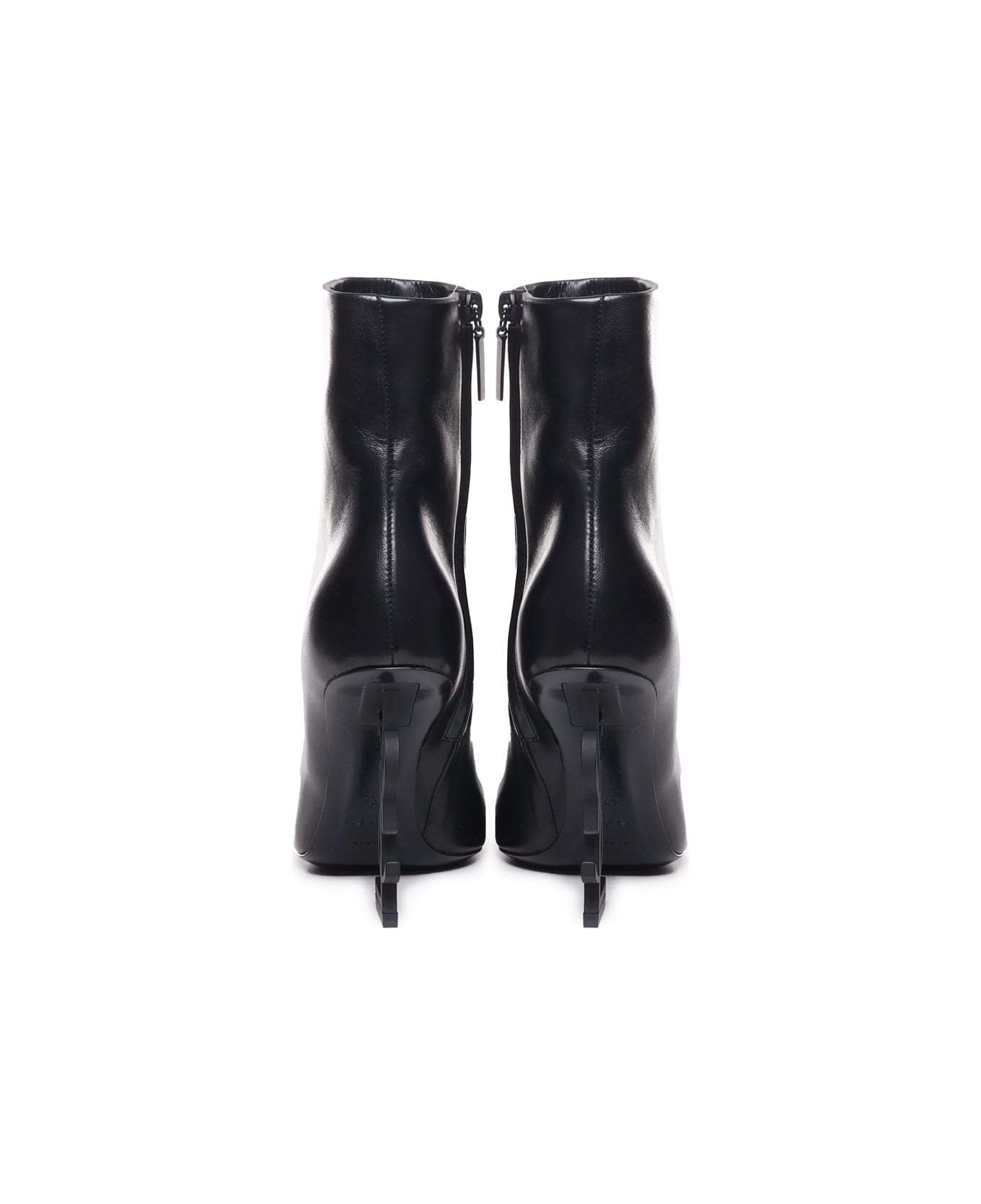 Saint Laurent Opyum Ankle Boots In Calfskin - Black