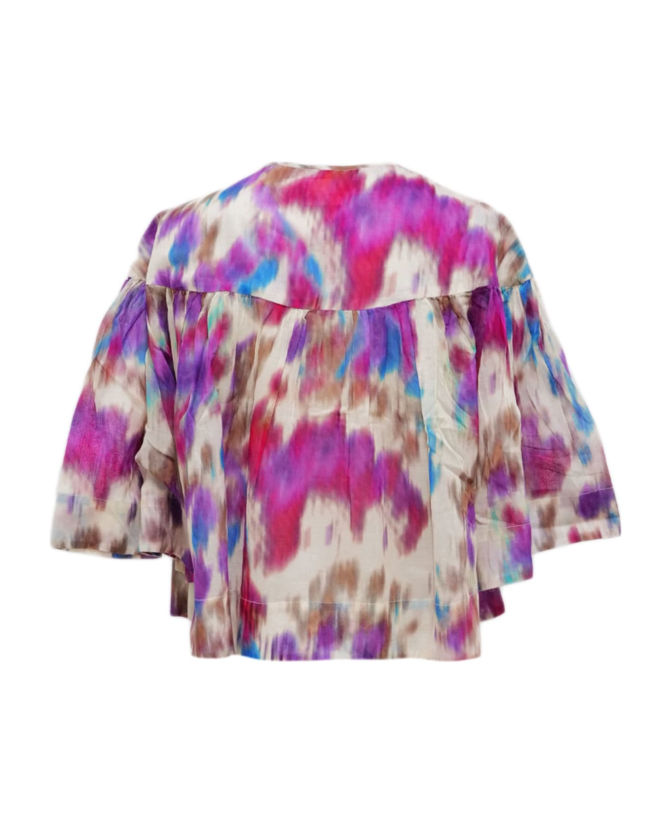 Marant Étoile Cotton Top With Long Sleeves - Multicolor