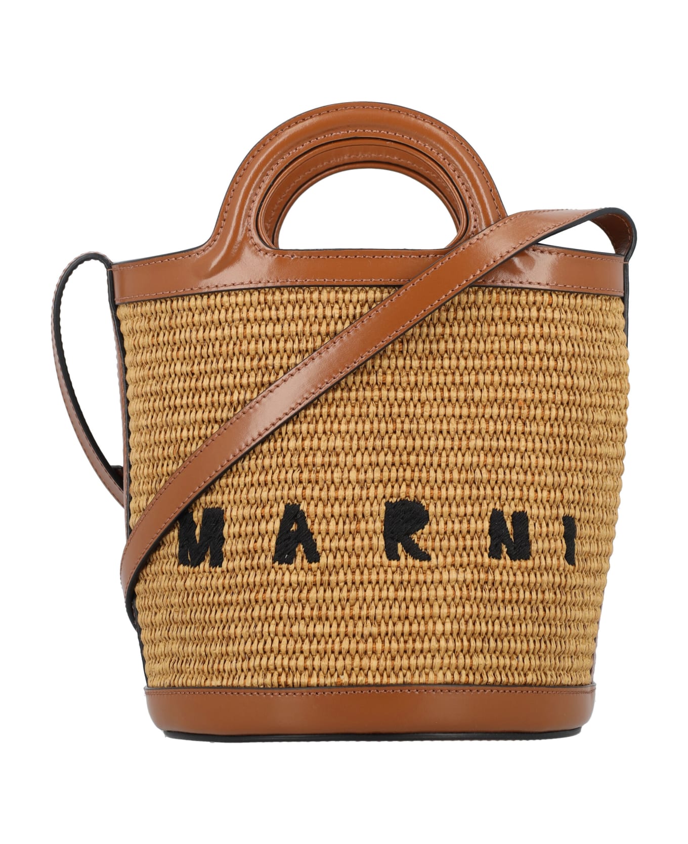 Marni Tropicalia Small Bucket Bag - RAW SIENNA