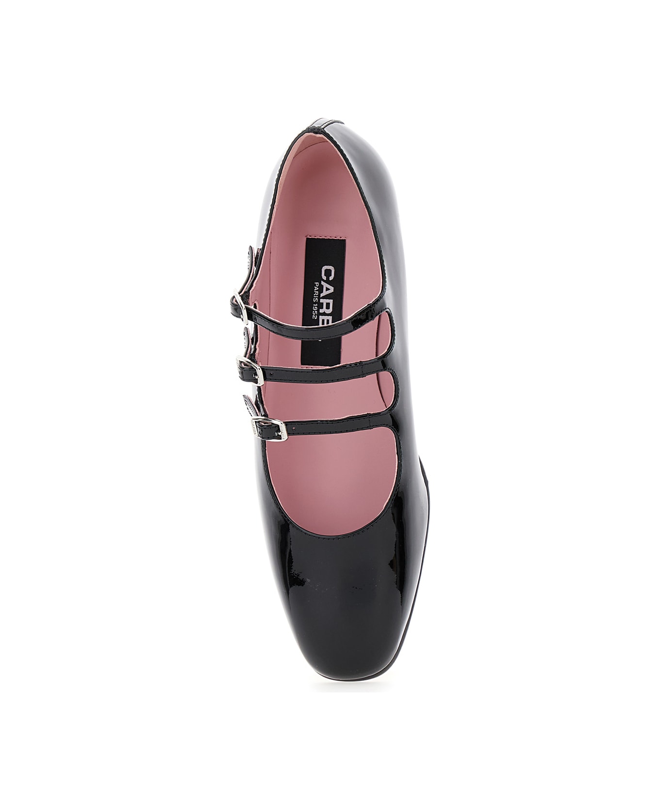 Carel 
kina
 Black Mary Janes With Straps And Block Heel In Patent Leather Woman - Black