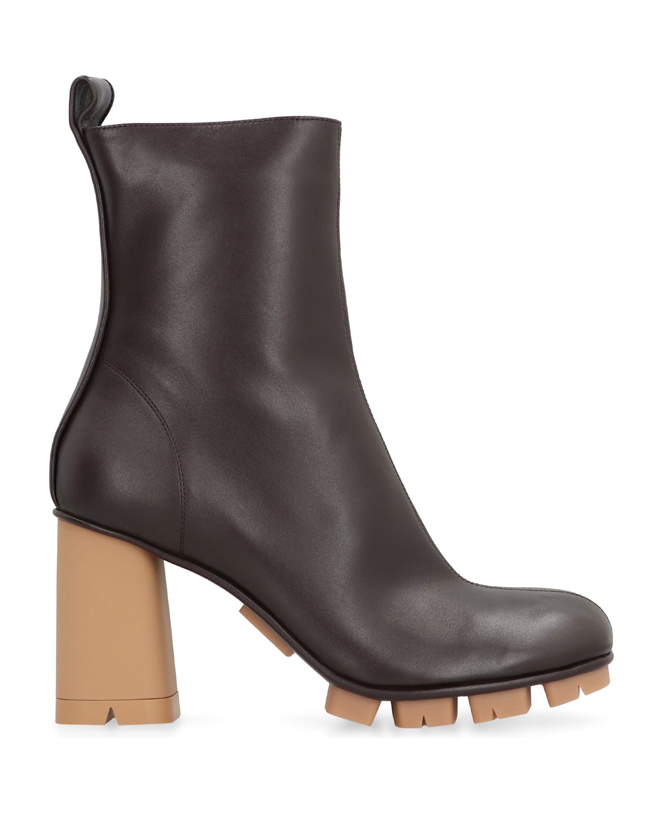 Bottega Veneta Shore Leather Ankle Boots - Brown