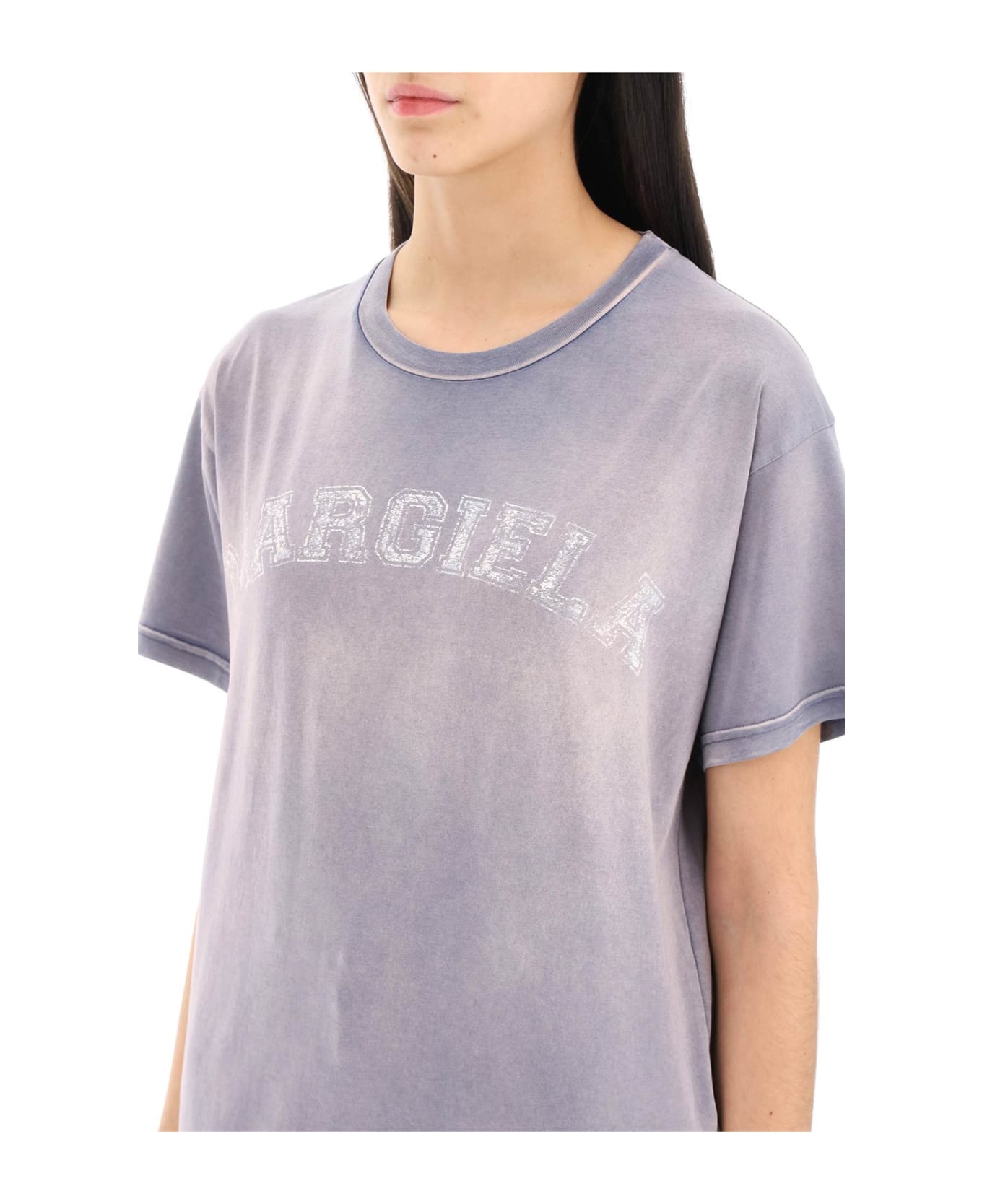 Maison Margiela Cotton Crew-neck T-shirt - Violet Tシャツ