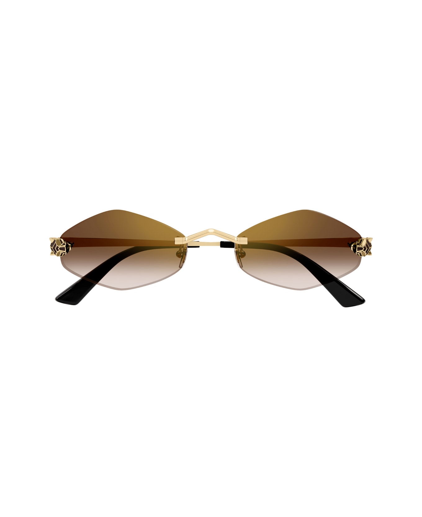 Cartier Eyewear Cartier Ct0433s Panthère De Cartier 002 Gold Brown Gloves - Oro