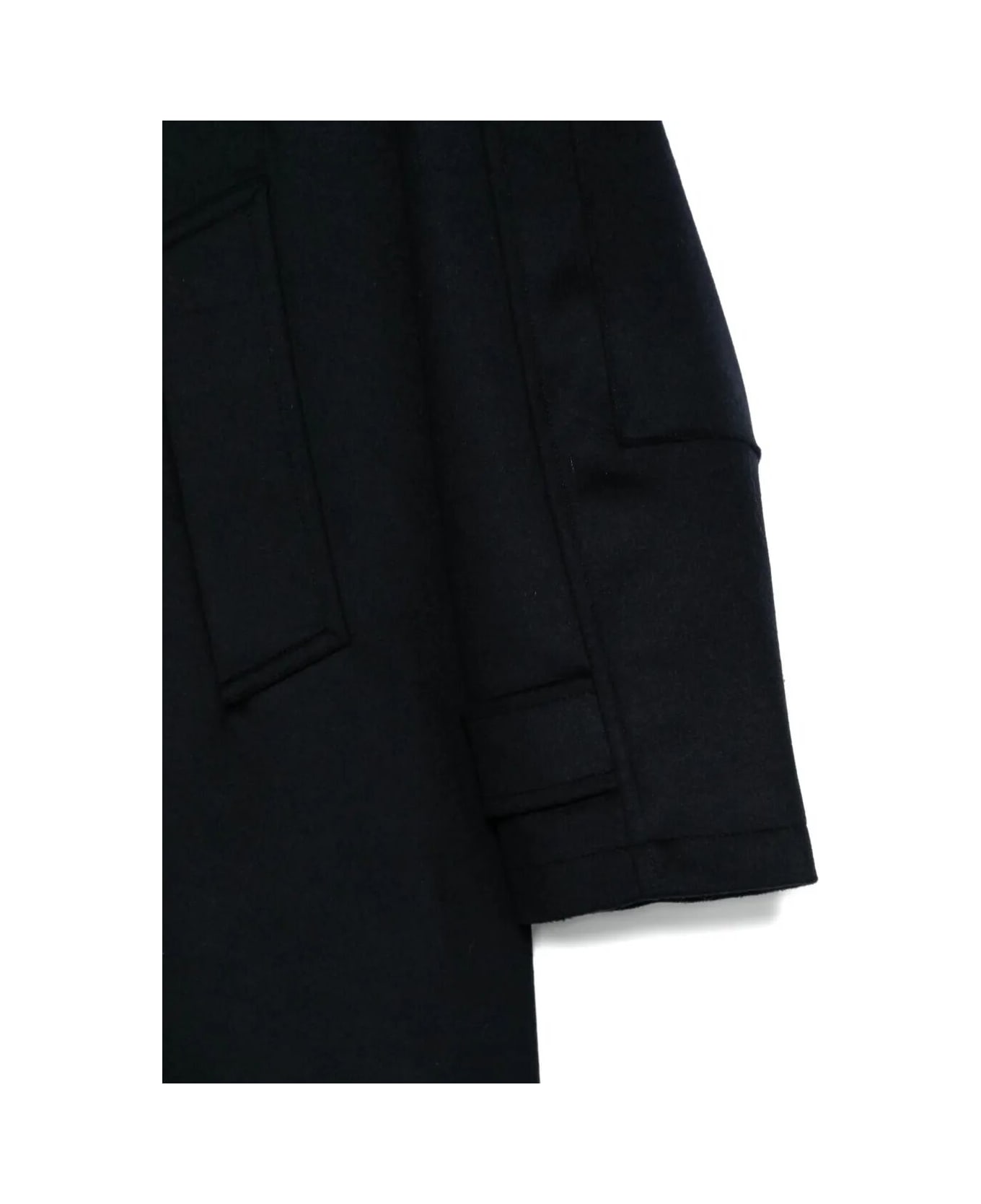 Paltò Vino Rosso Panno Cachemere - Blu Navy