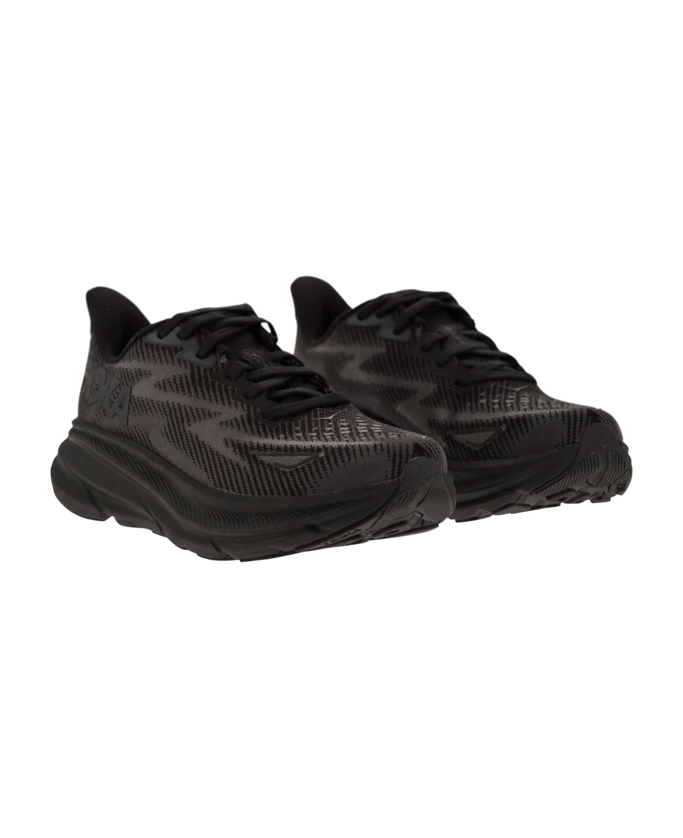 Hoka Clifton 9 - Breathable Sports Shoe - Black スニーカー