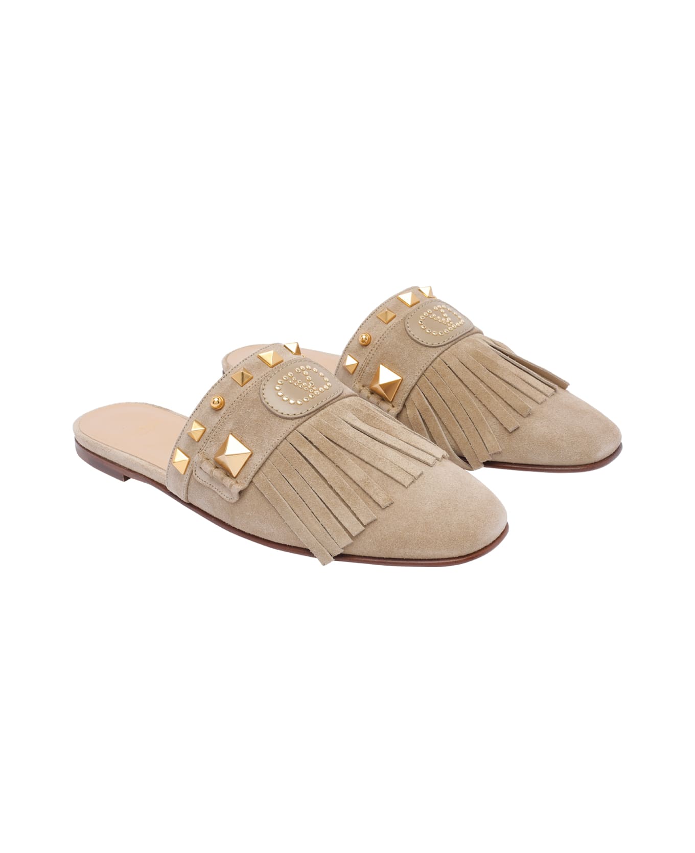 Valentino Garavani Vlogo Sliders - Beige