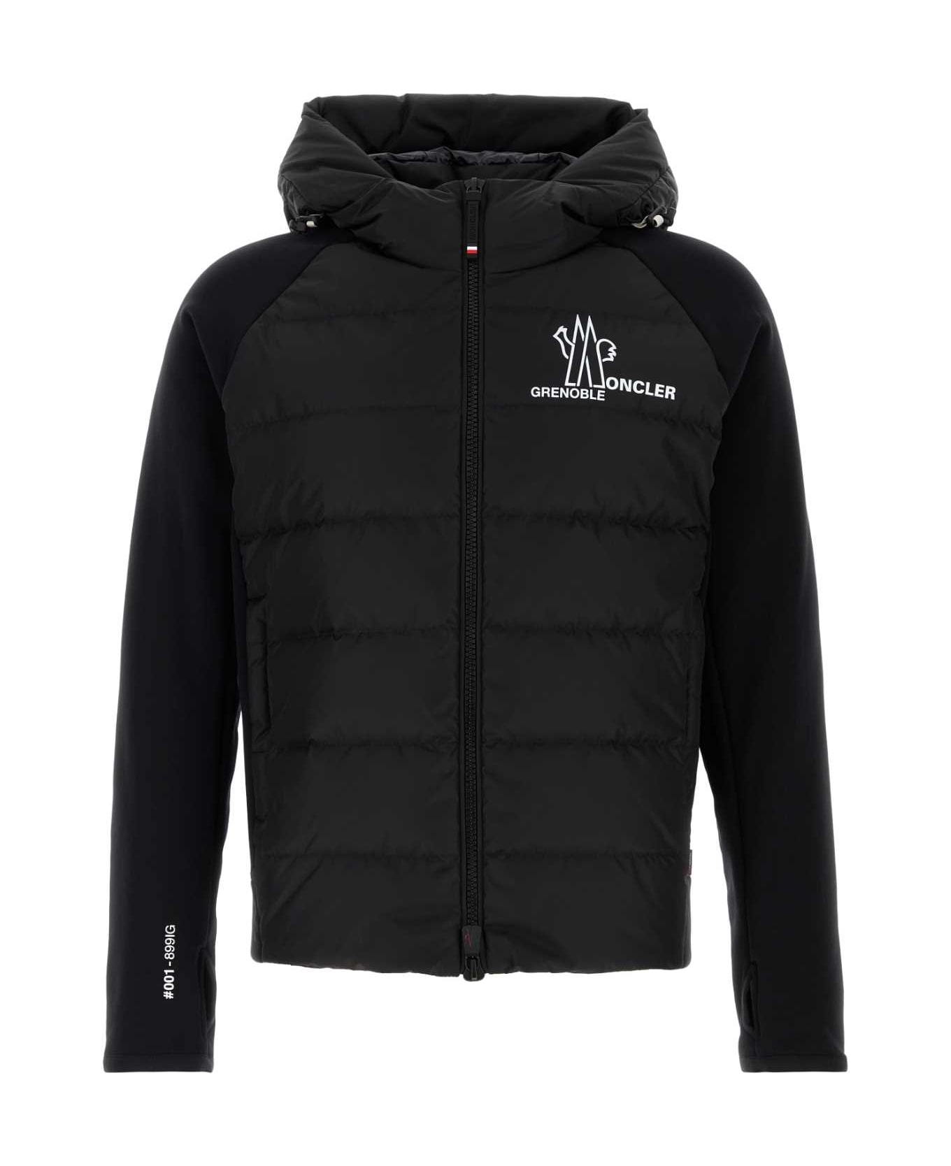 Moncler Grenoble Black Stretch Polyester Blend Jacket - 999