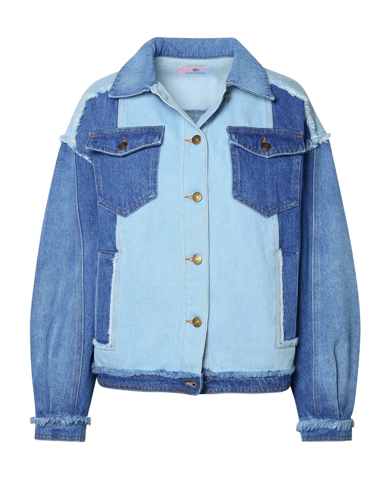 Chiara Ferragni Blue Cotton Jacket - Blue ジャケット