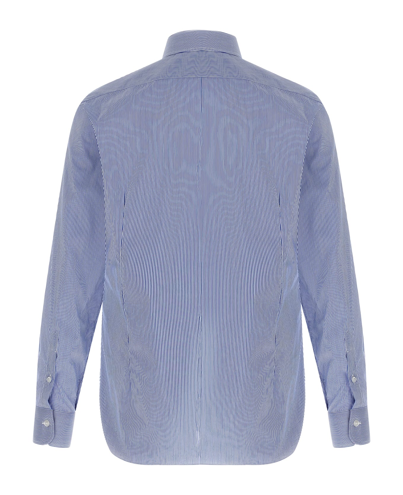Barba Napoli Striped Shirt - Light Blue