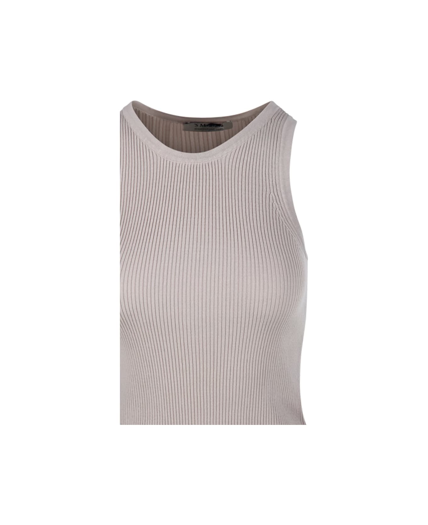 'S Max Mara Crewneck Sleeveless Top - Ecru