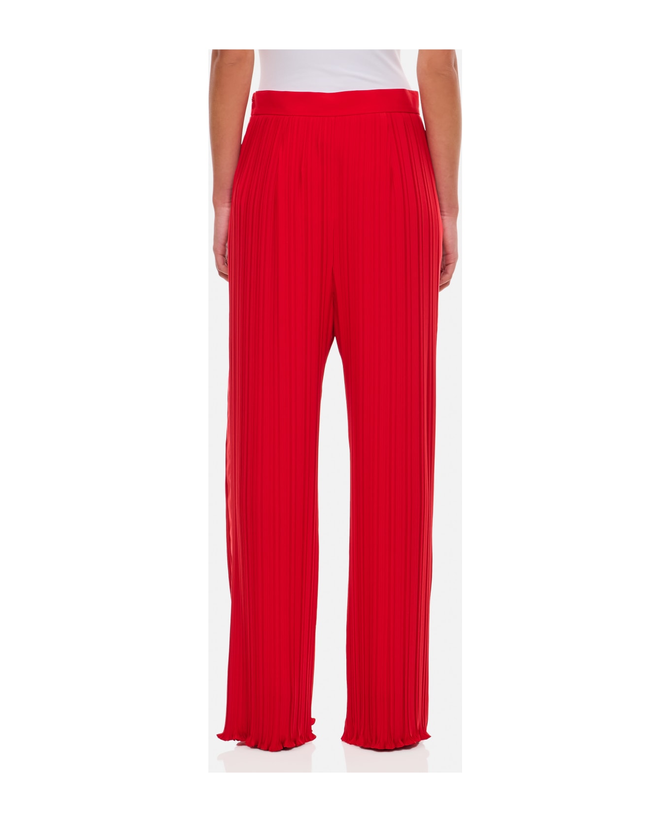 Lanvin Pleated Pants - Red ボトムス