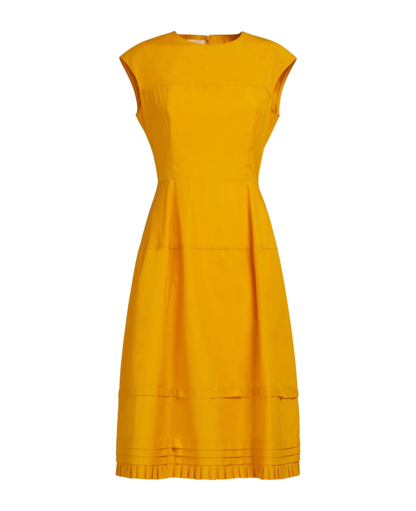 Marni Midi Dress Bio Cotton Poplin - Orange ワンピース＆ドレス
