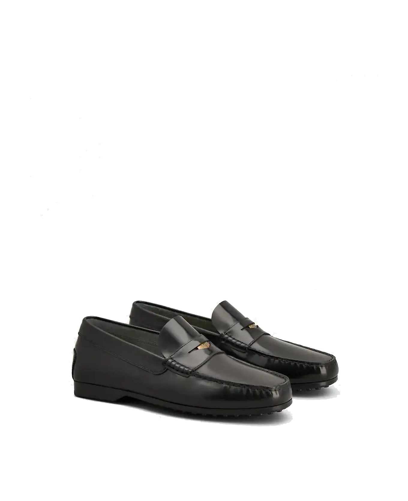 Tod's Penny Leather Loafers - Black
