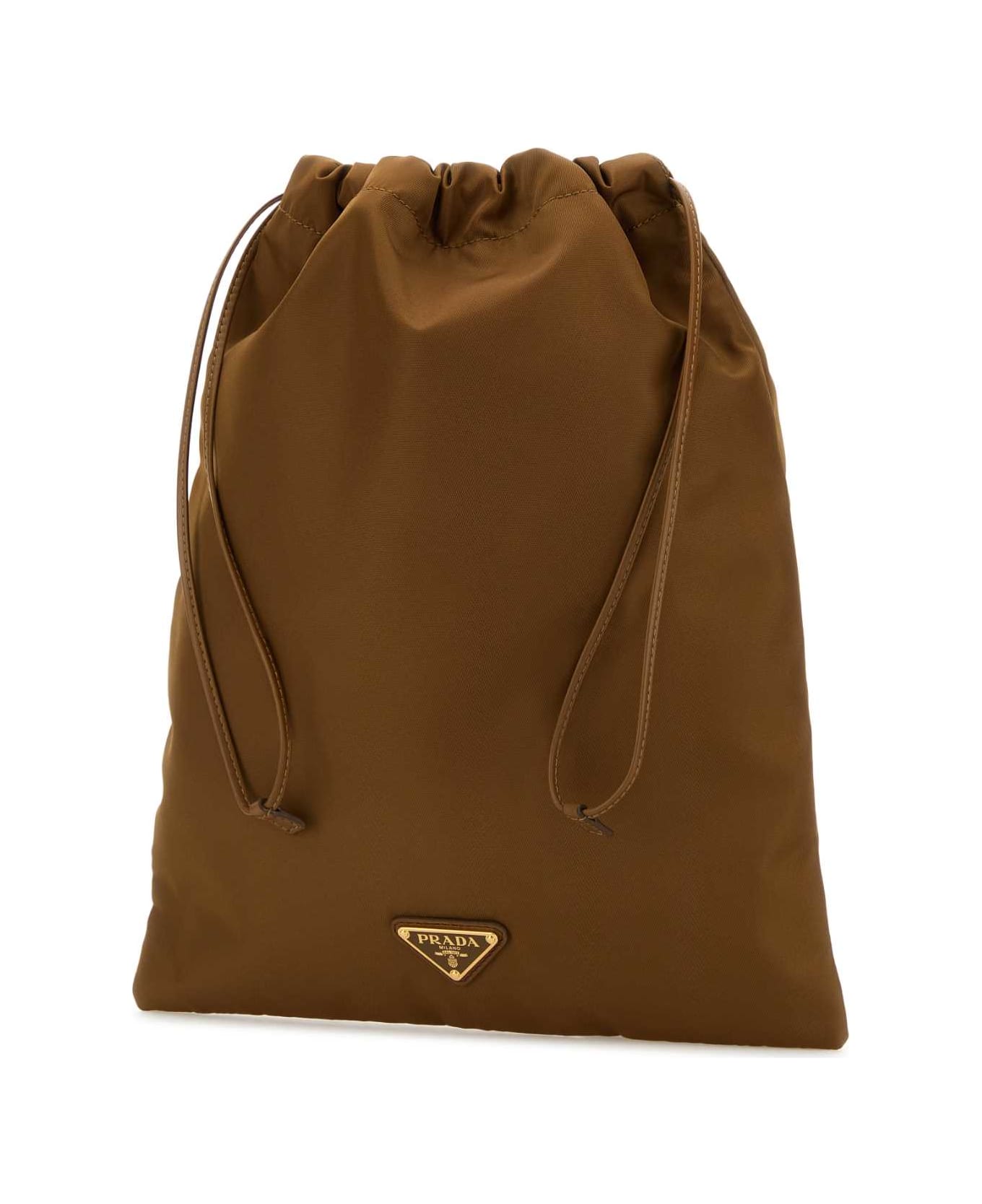 Prada Biscuit Fabric Pouch - BRANDY