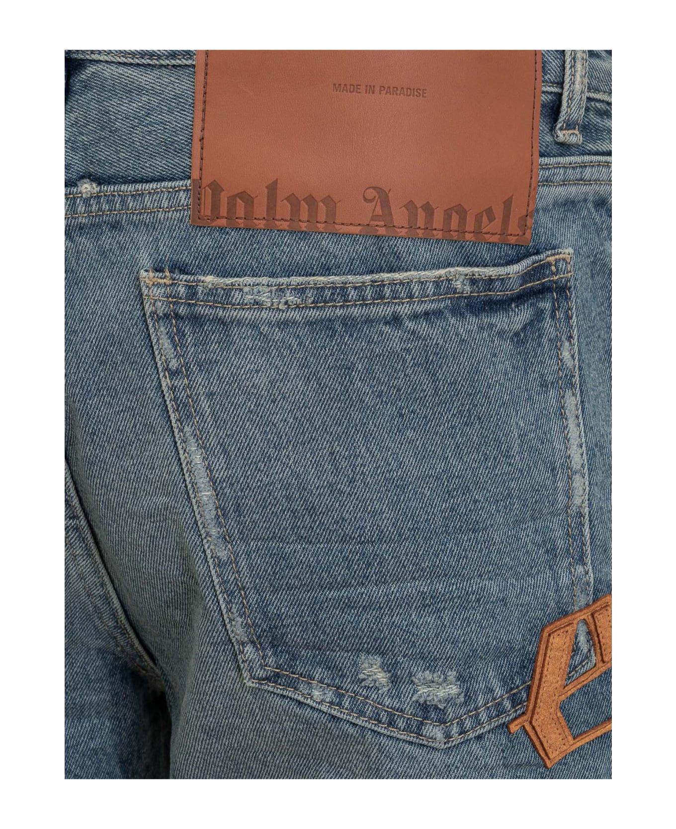 Palm Angels Jeans With Logo - LIGHT BLUE