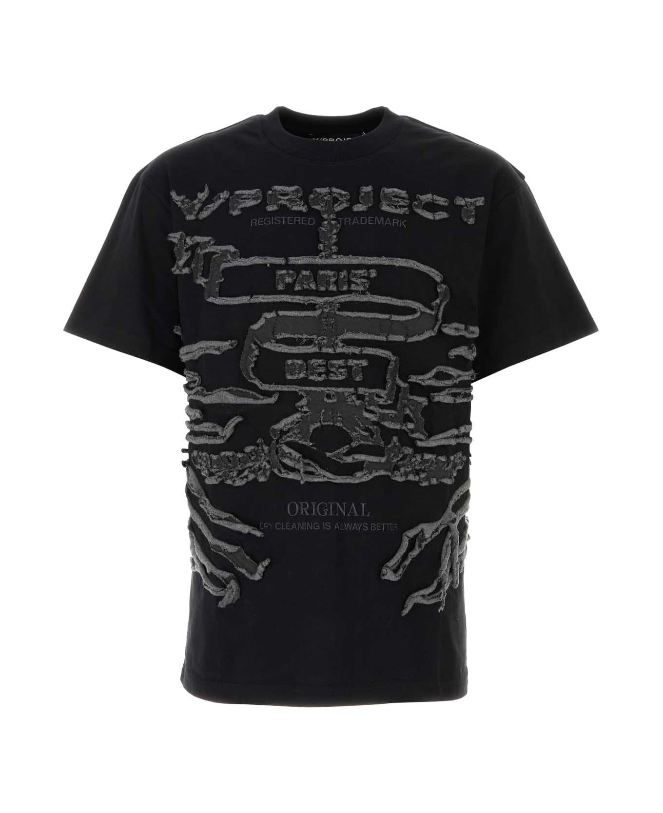 Y/Project Black Cotton T-shirt - Black
