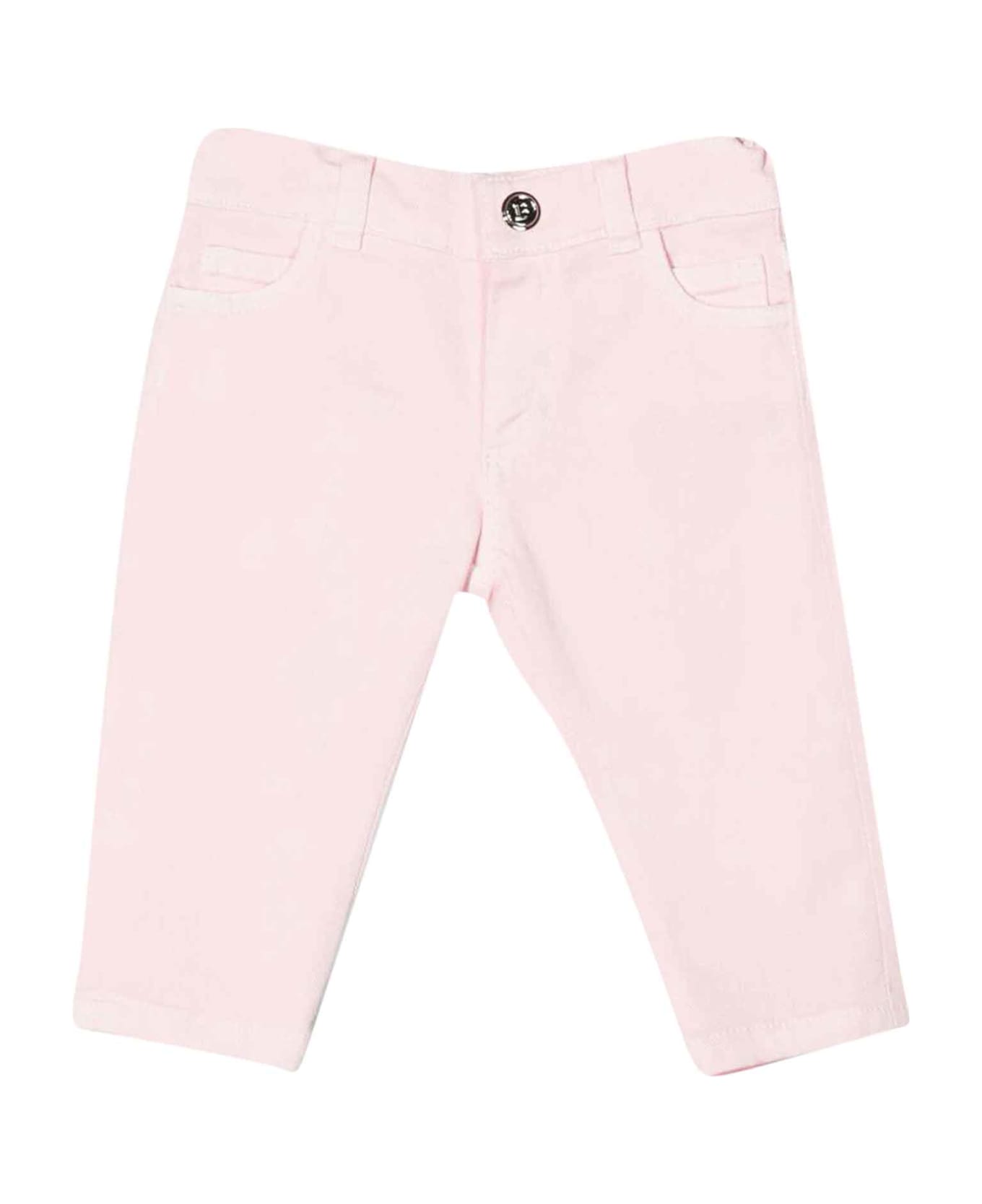 Balmain Pink Trousers Baby Girl - Rosa