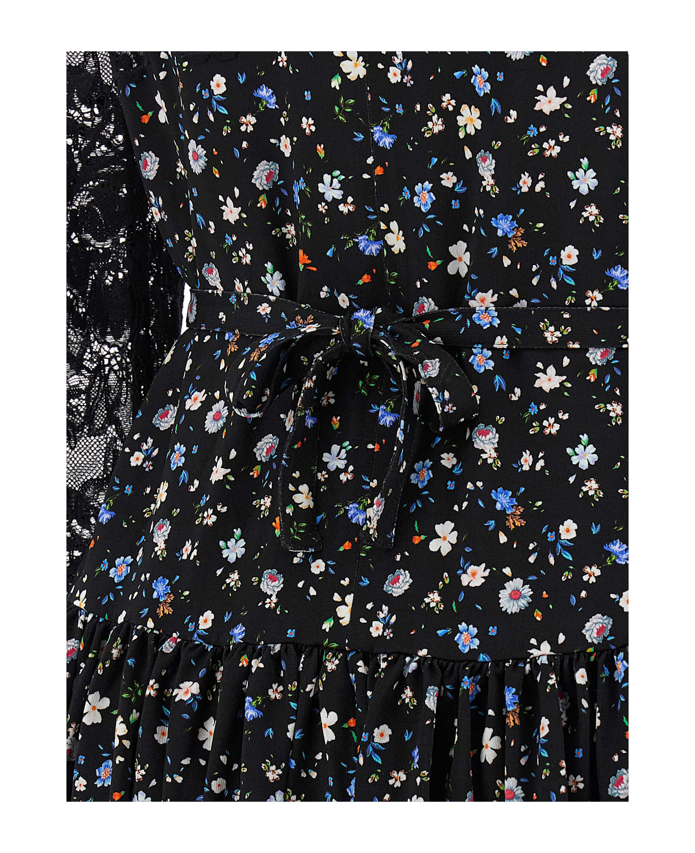 Paco Rabanne Floral Lace Dress - Black  