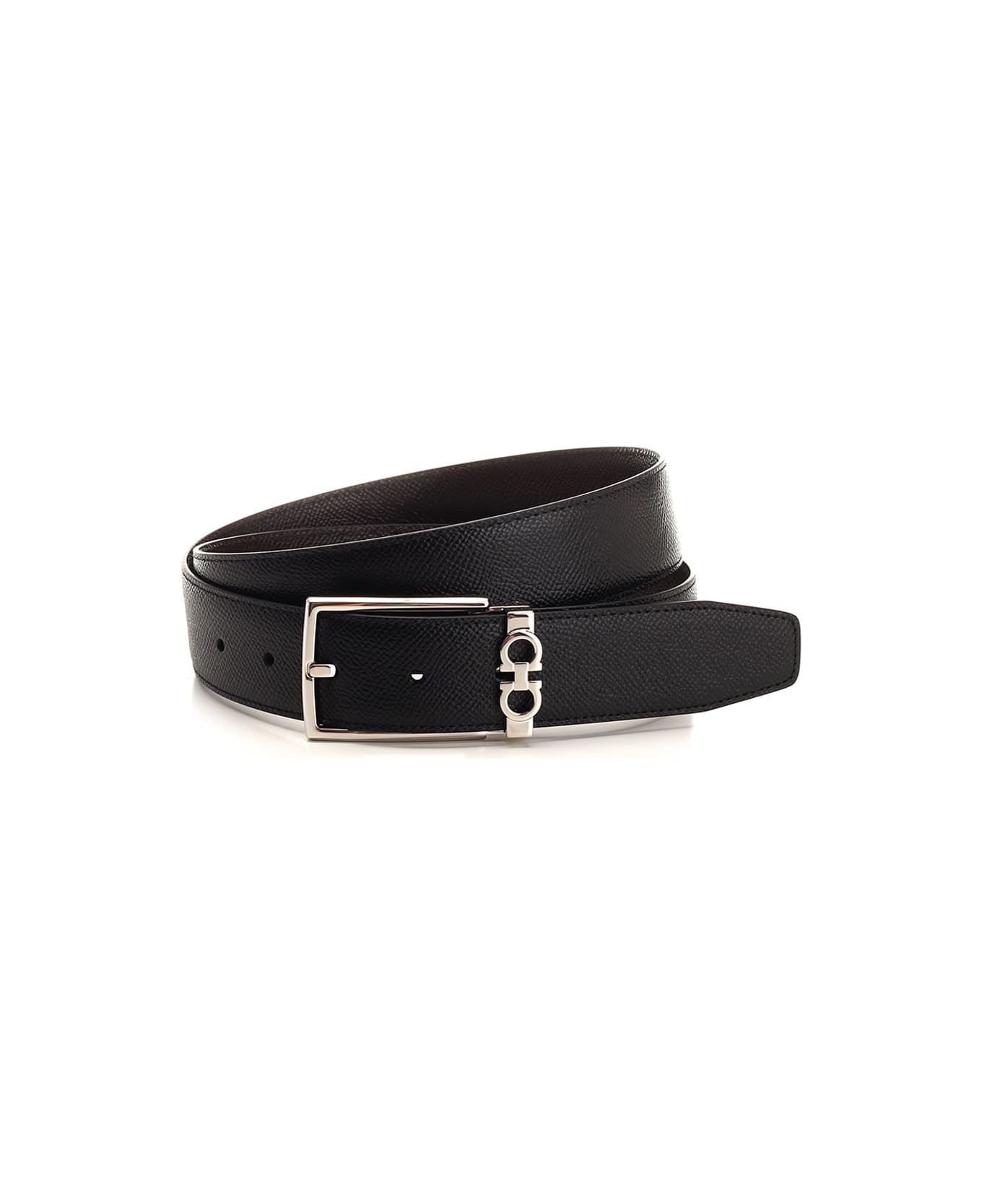 Ferragamo Leather Belt - Black