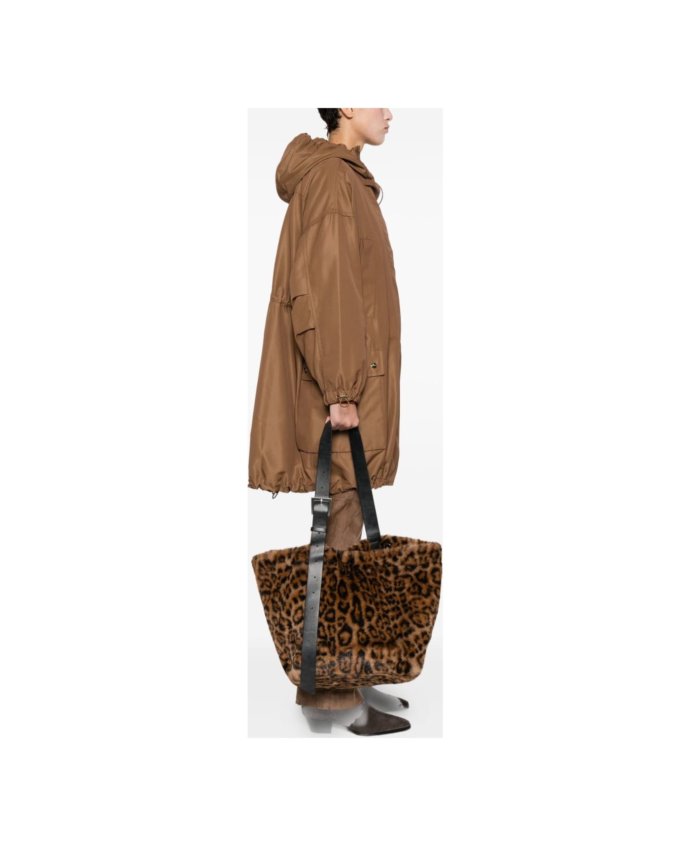 Apparis Esti Leopard Tote Bag - Brown