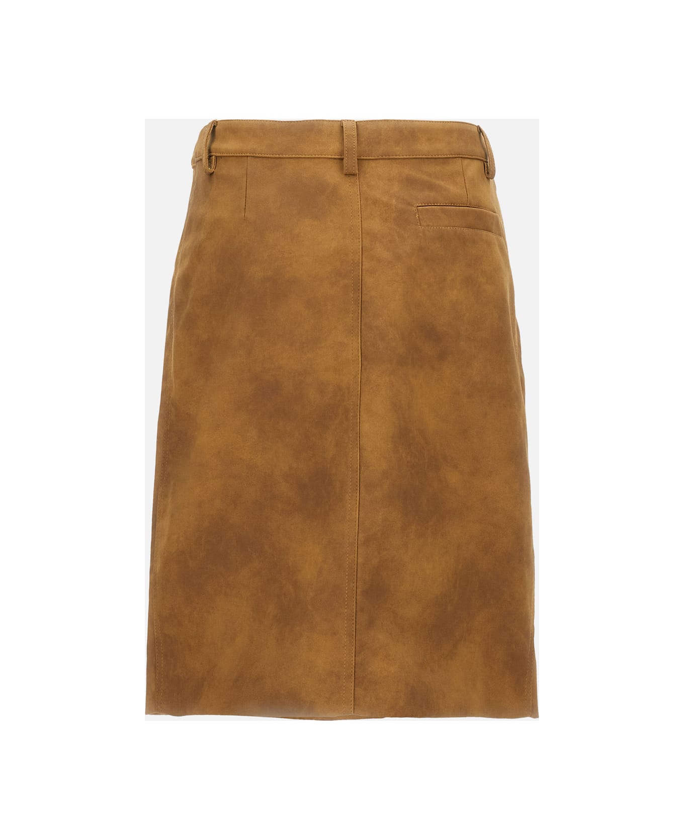 Des Phemmes Eco Suede Midi Skirt - Brown