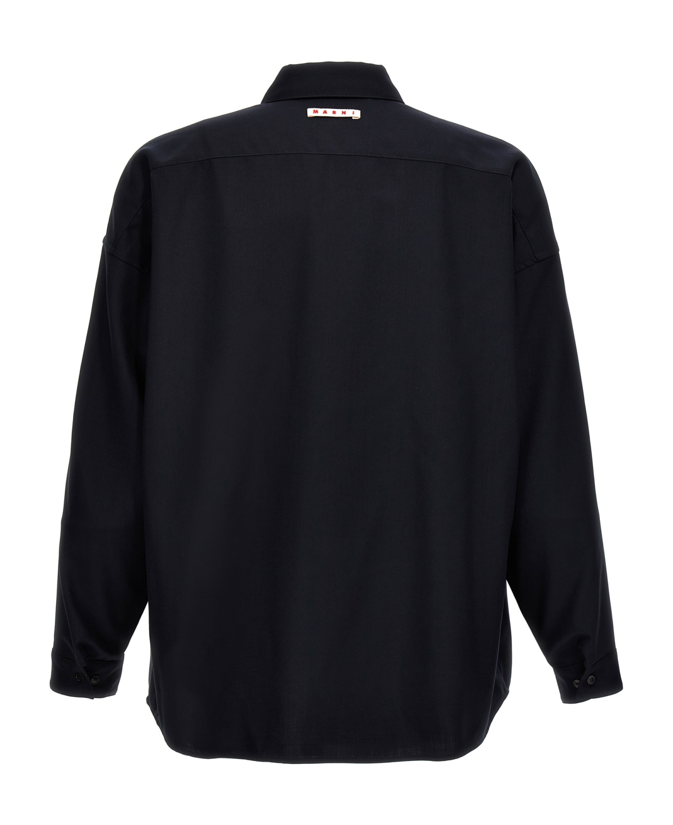 Marni Cool Wool Shirt - Blu black シャツ