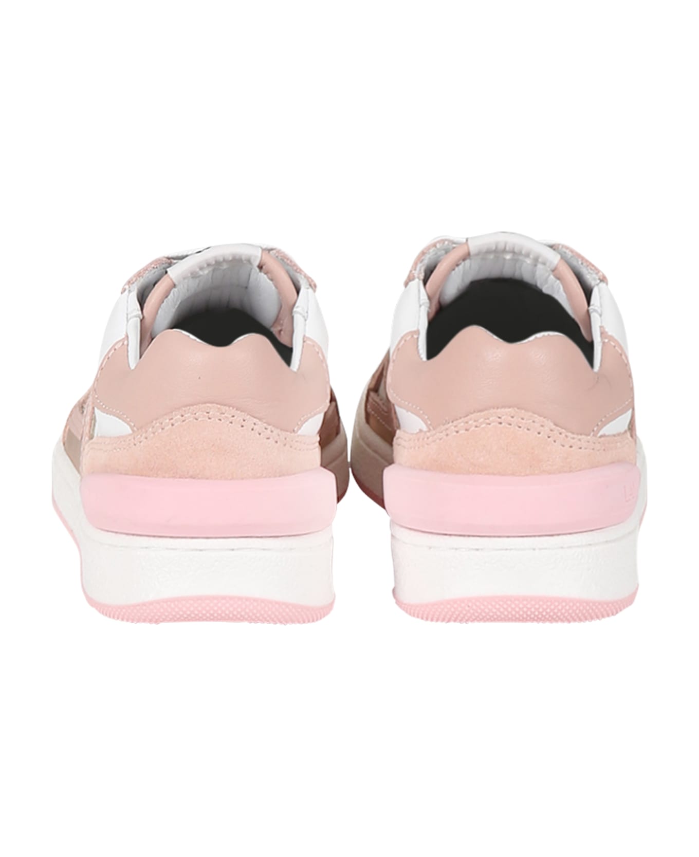 Lanvin Pink Sneakers For Girl With Logo - Pink シューズ