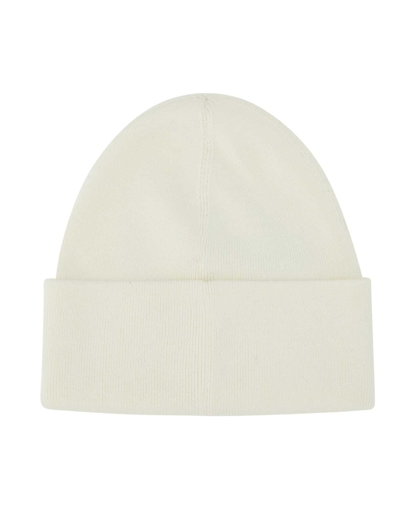 Fred Perry Ivory Acrylic Blend Beanie Hat - 129