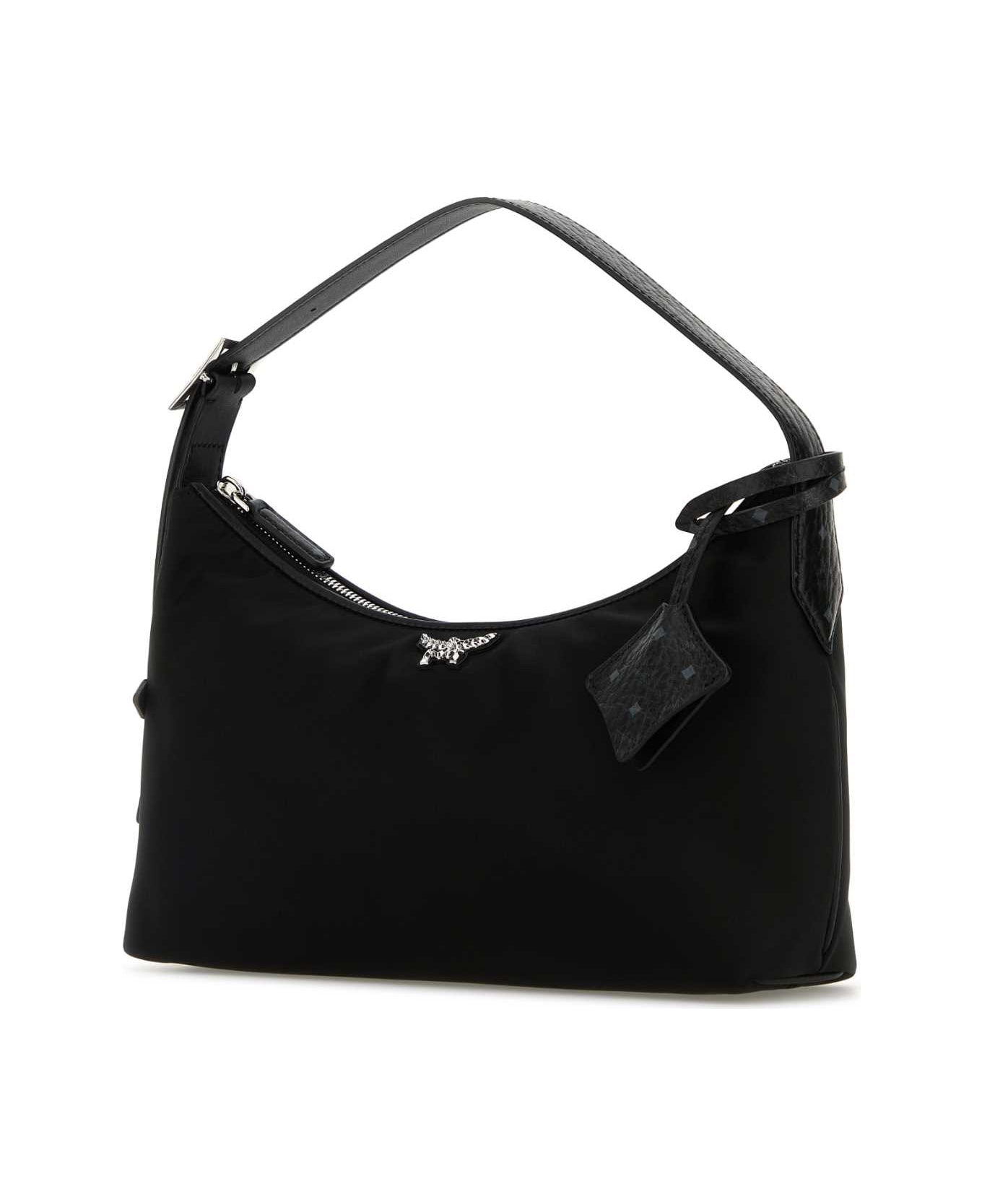 MCM Black Fabric Aren Shoulder Bag - BLACK