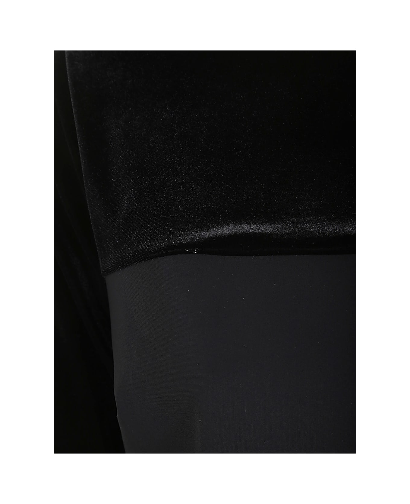 La Petit Robe Di Chiara Boni Danzi Velvet Top Jersey - Black