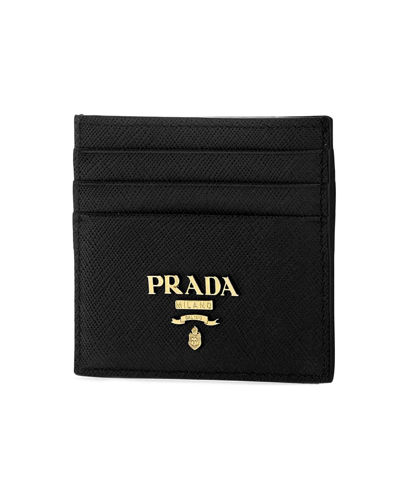 Prada Black Leather Card Holder - F0002