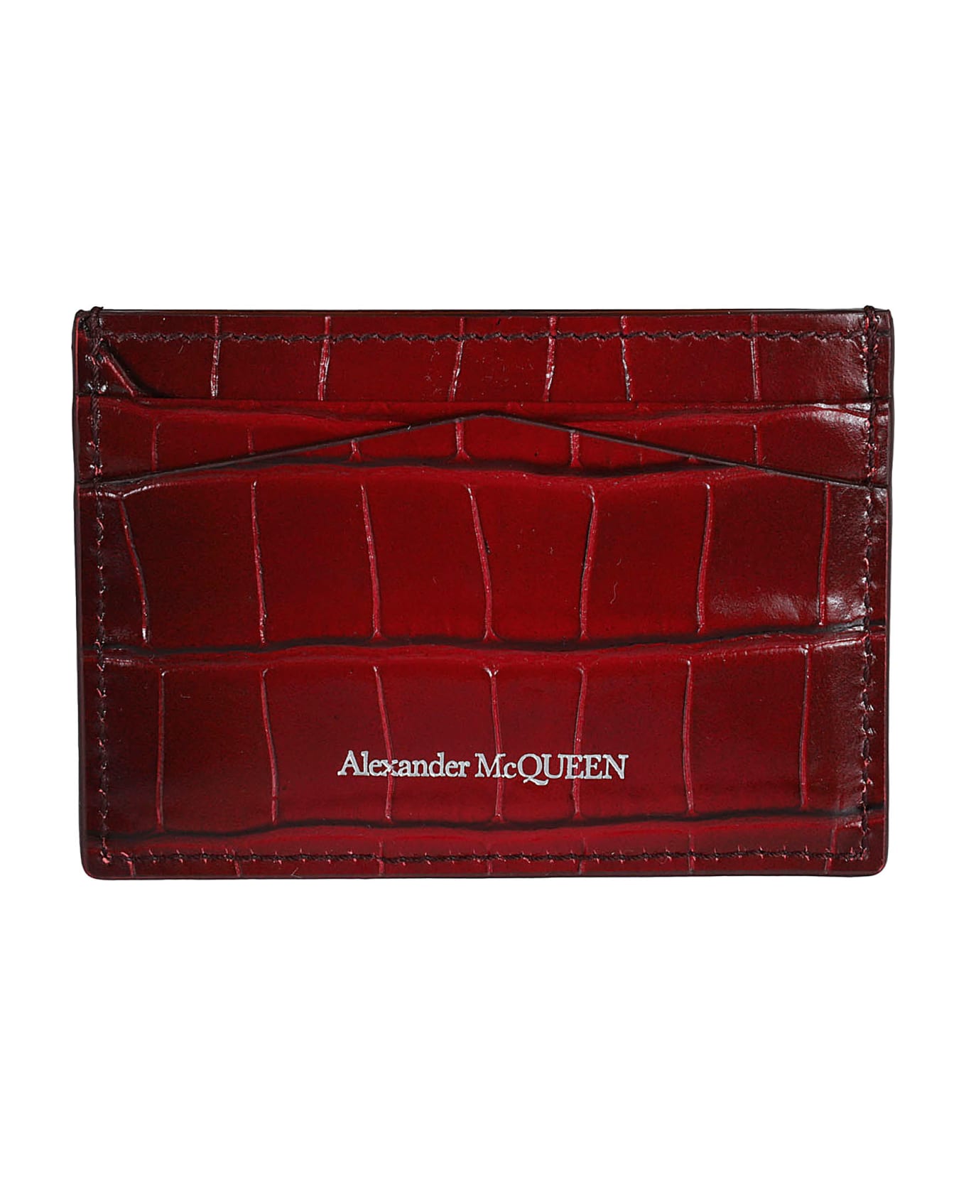 Alexander McQueen Skull Card Holder - Bordeaux