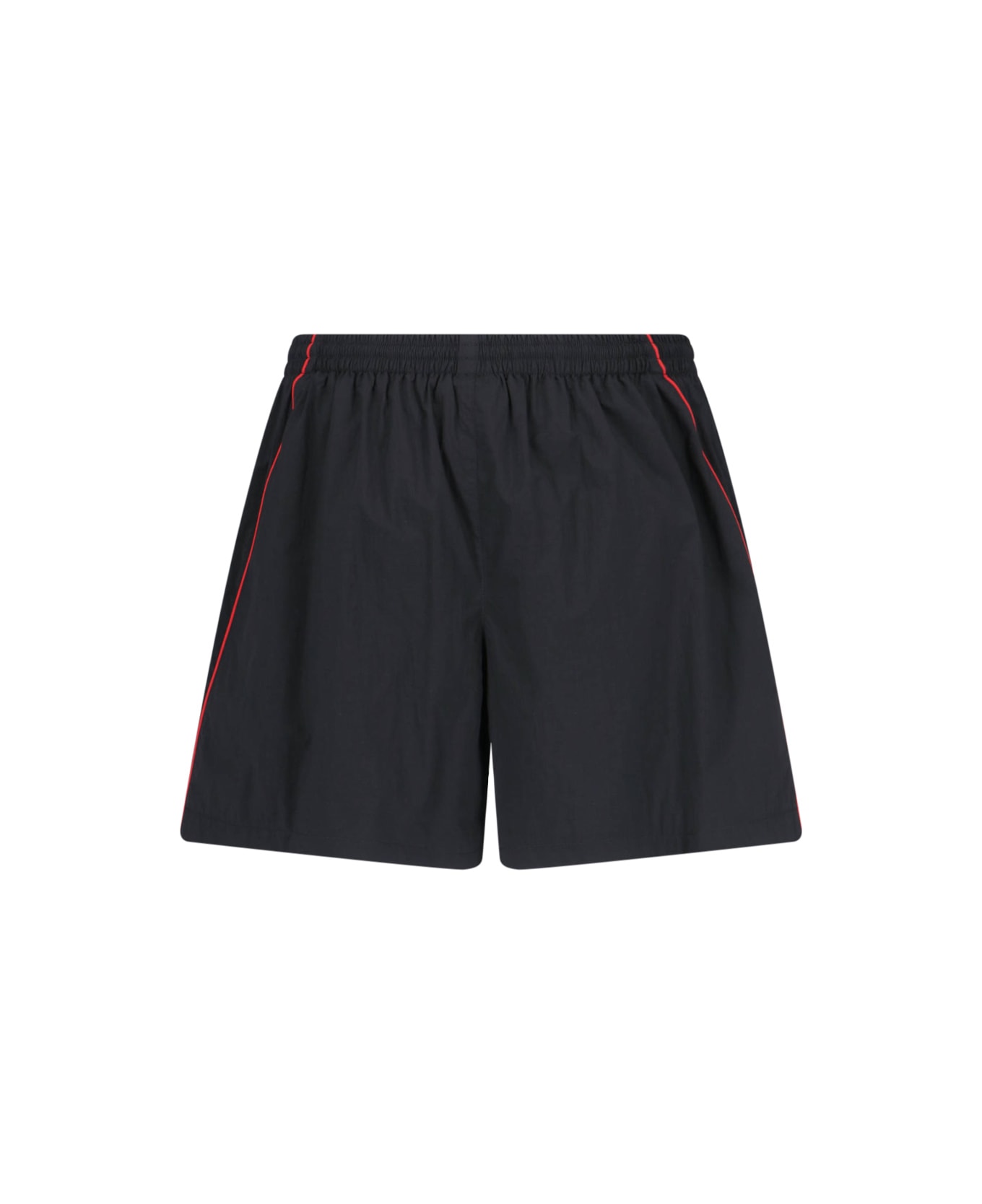 Balenciaga Logo Jogger Shorts - BLACK