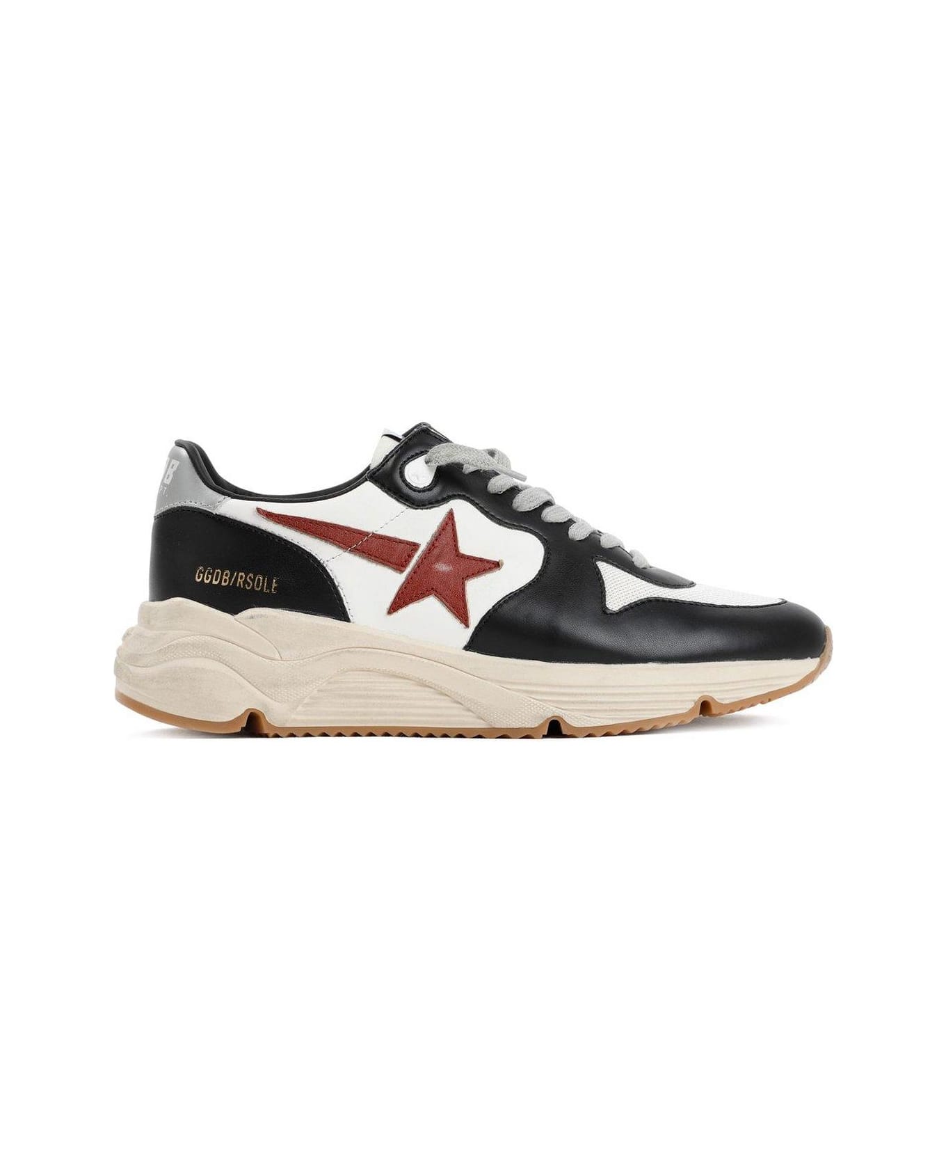 Golden Goose Running Sole Sneaker Man By - WHITE/BLACK/RED/SILVER