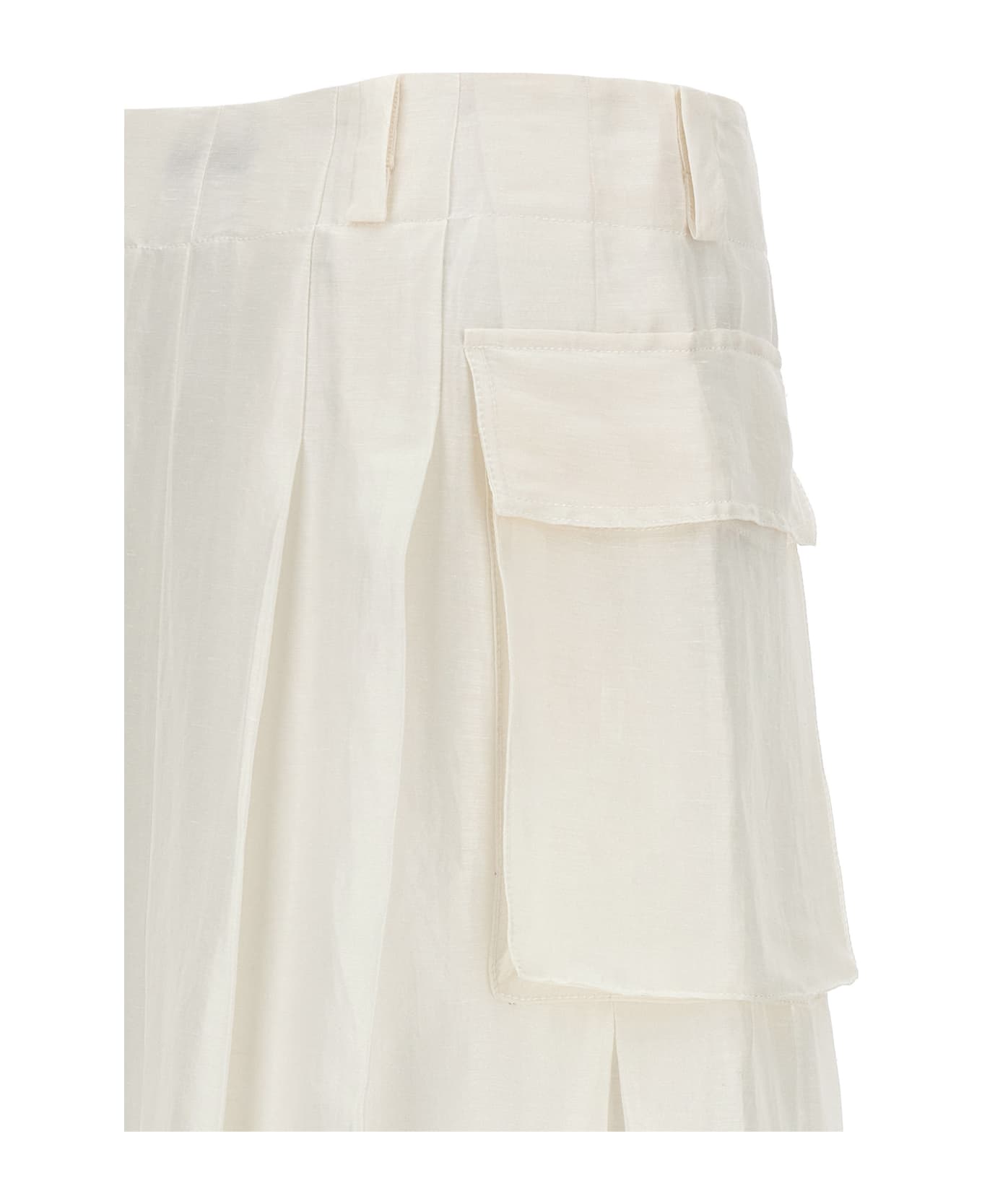 Alberta Ferretti Semi-sheer Maxi Skirt - White
