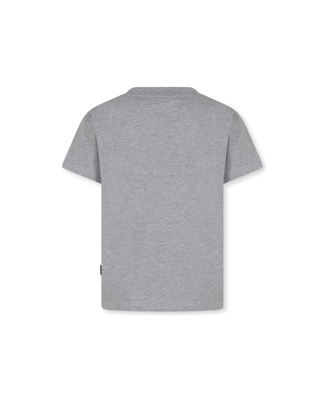 Molo Grey T-shirt For Kids With Logo - Grey