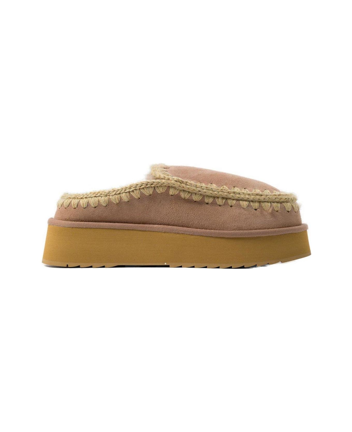 Mou Eskimo Platform Clogs - Camel