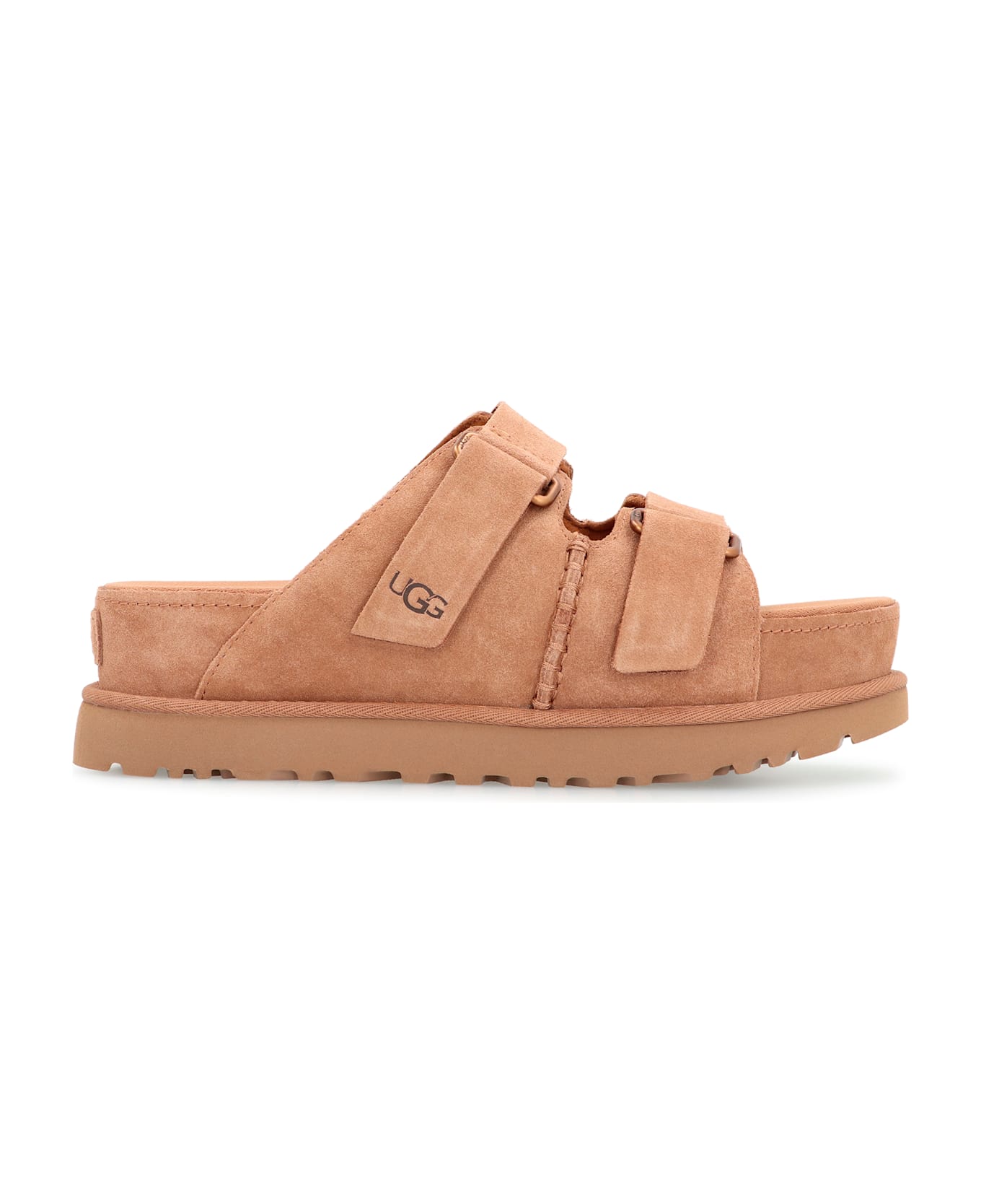UGG Goldenstar Hi Leather Slides - Marrone