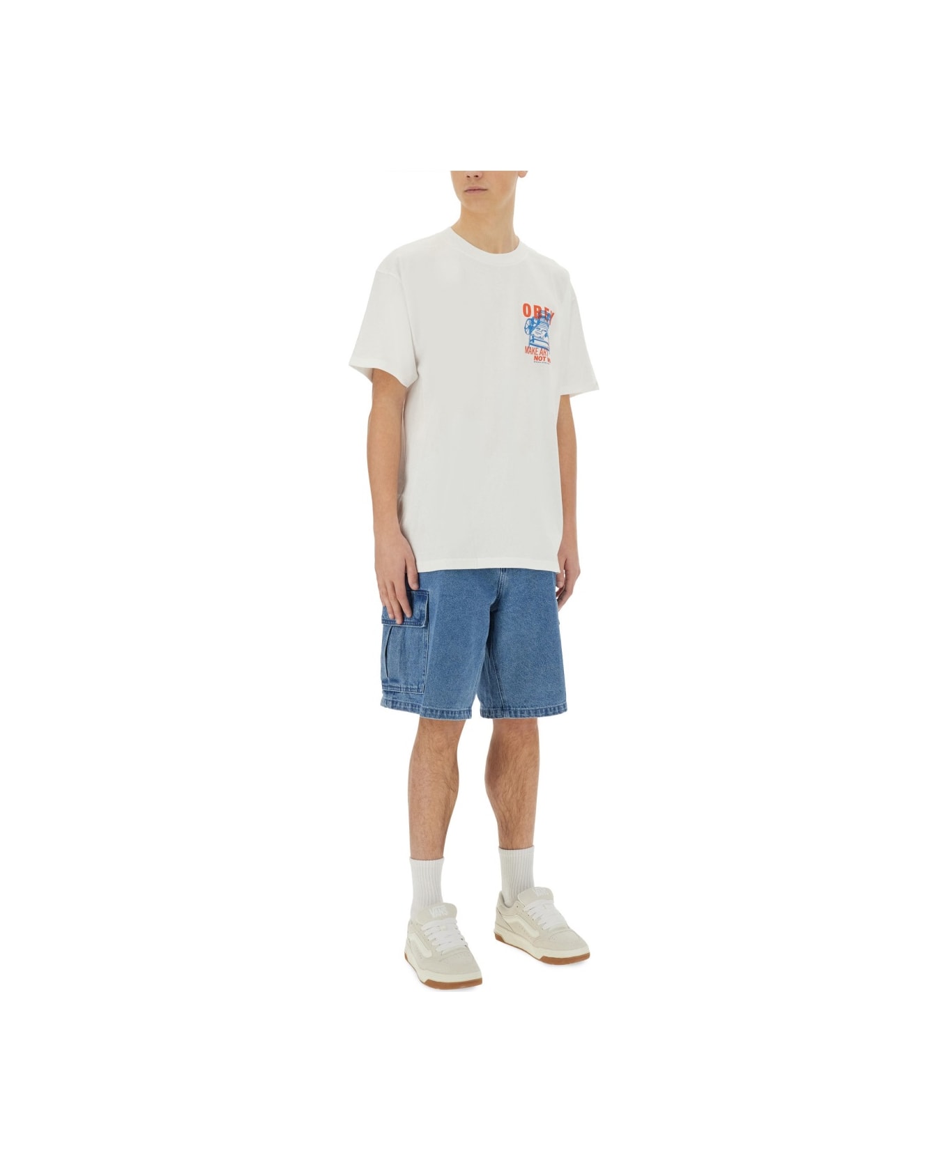 Obey Baggy Bigwig Cargo Shorts - BLUE